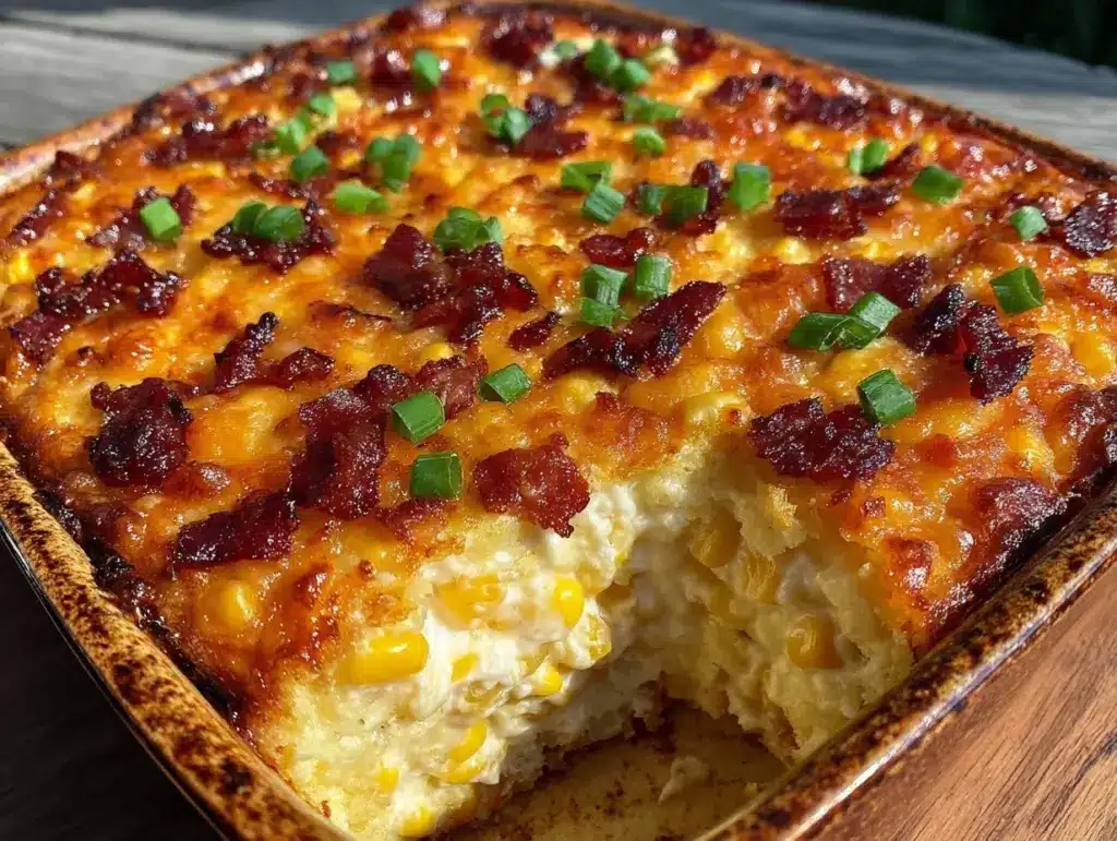crispy cheesy crack corn casserole - featured image