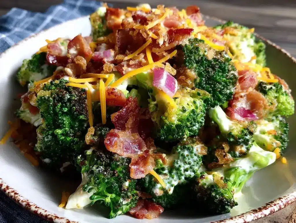 crispy crack broccoli salad - featured image