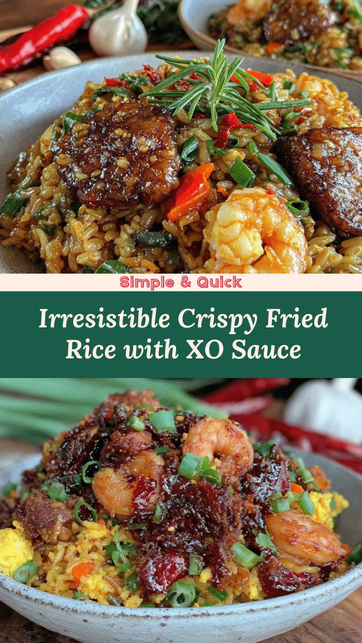 crispy fried rice with rich xo sauce recipe
