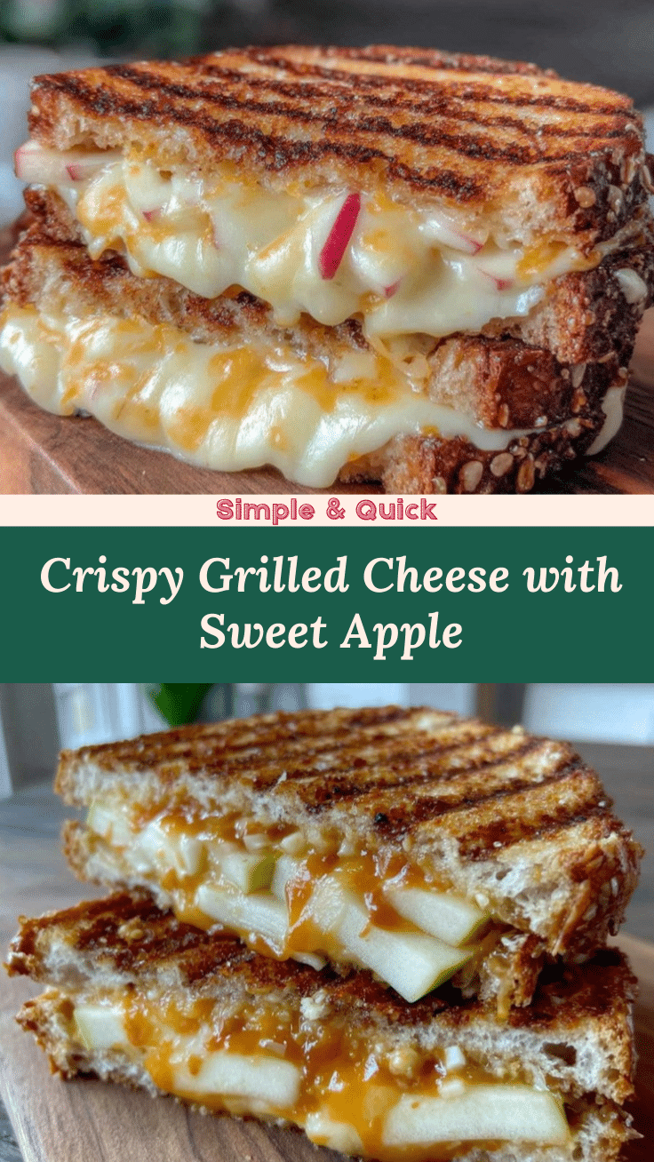 crispy grilled cheese with apple and sharp cheddar recipe