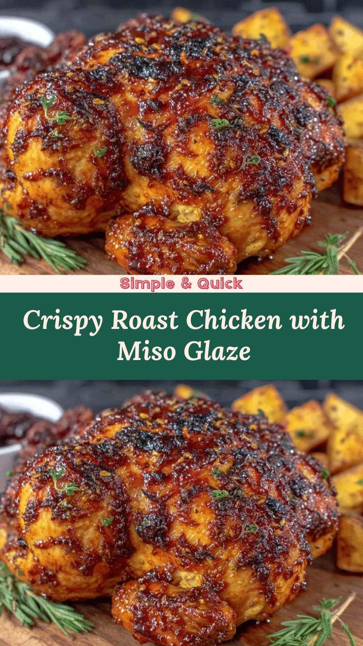crispy roast chicken with miso glaze recipe