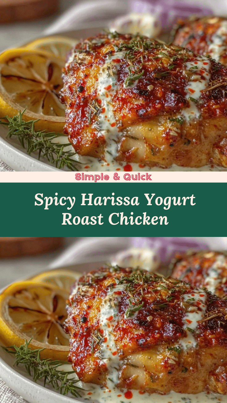 crispy roast chicken with spicy harissa yogurt recipe