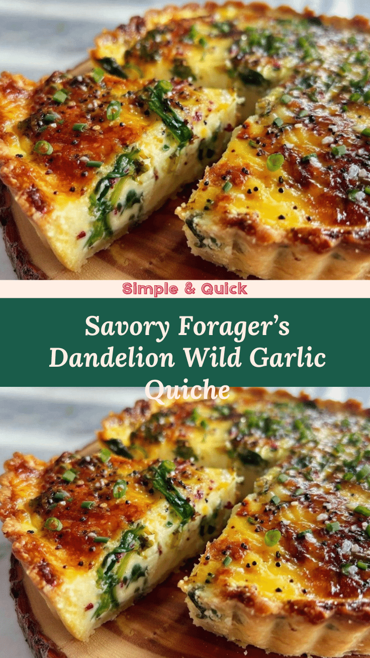 dandelion and wild garlic quiche recipe
