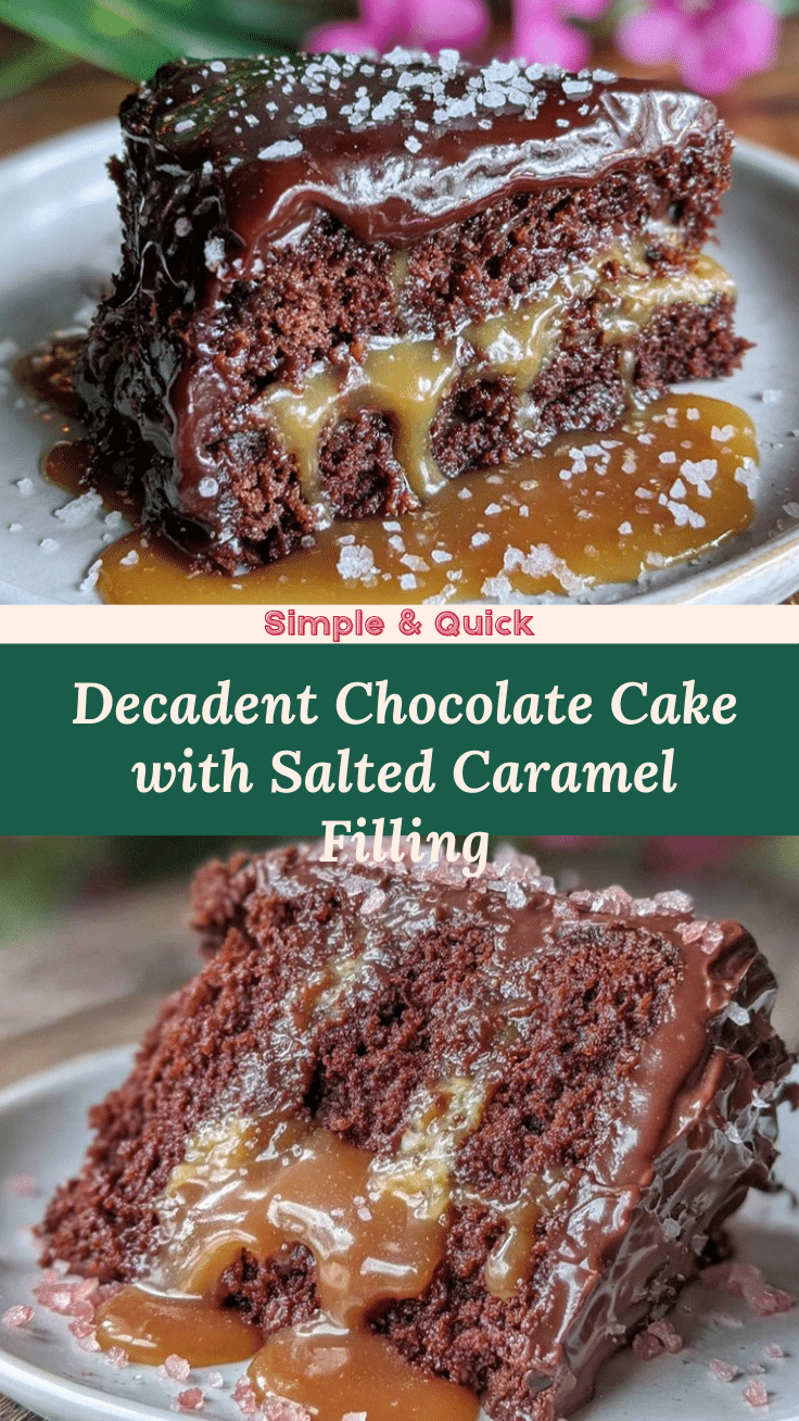 decadent chocolate cake with salted caramel filling recipe