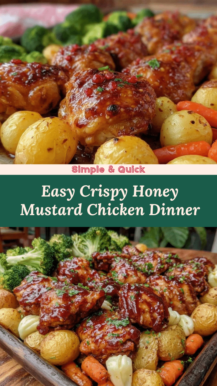 easy crispy sheet pan honey mustard chicken recipe
