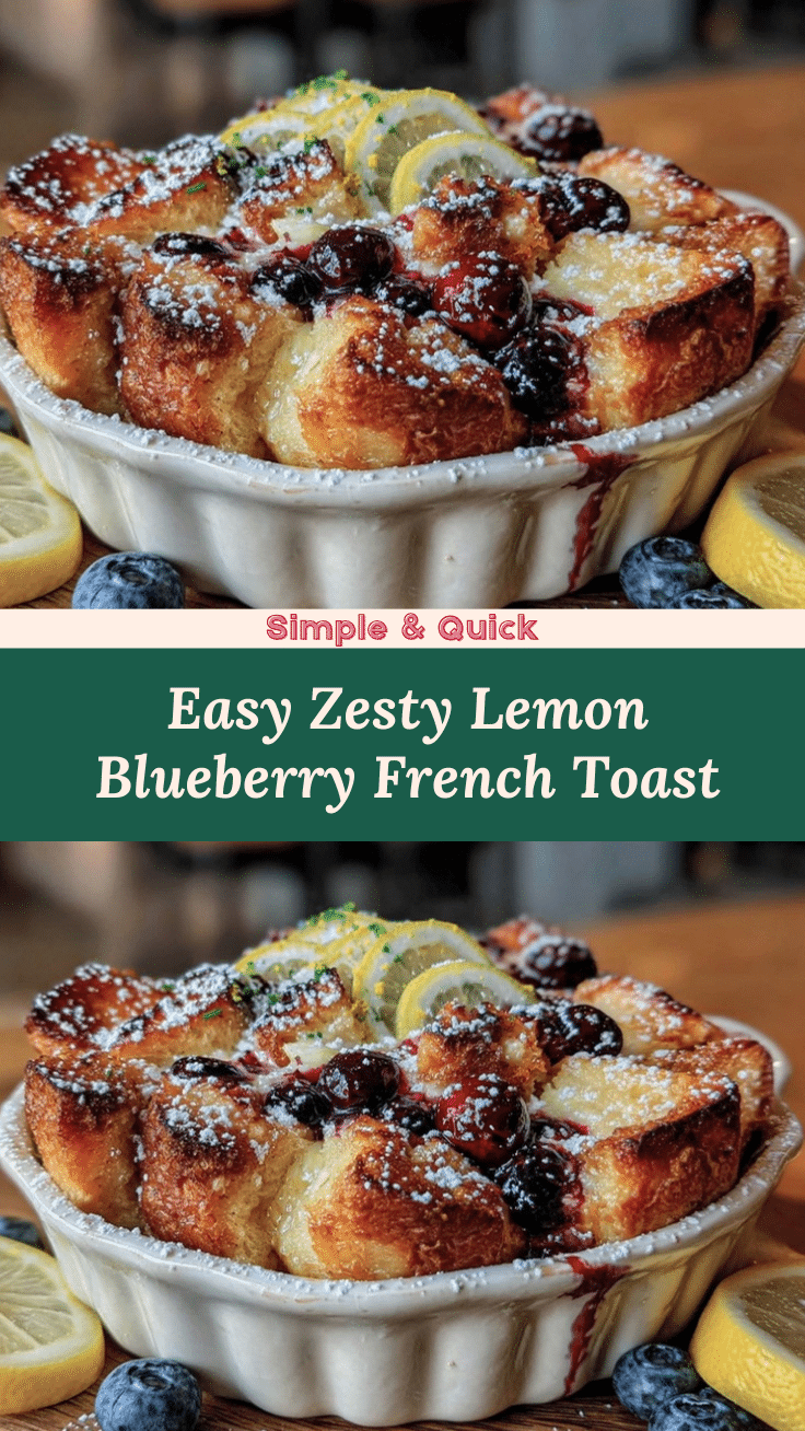 Easy Lemon Blueberry French Toast Casserole recipe