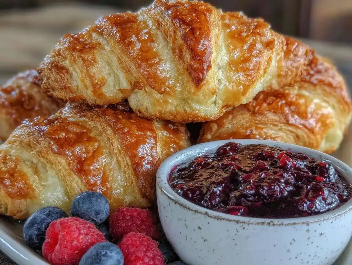 flaky honey butter croissants preparation steps