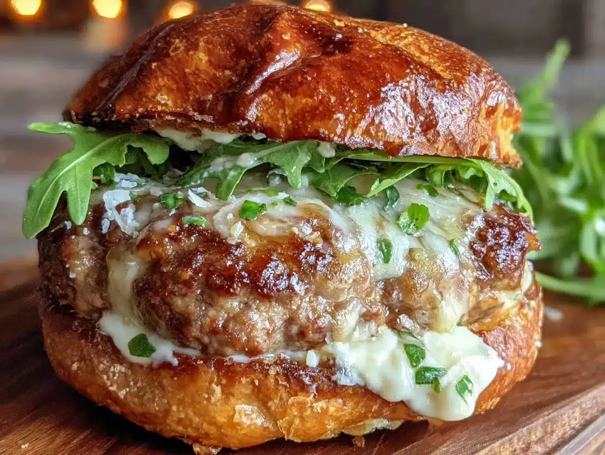 flavorful burger with creamy truffle aioli preparation steps