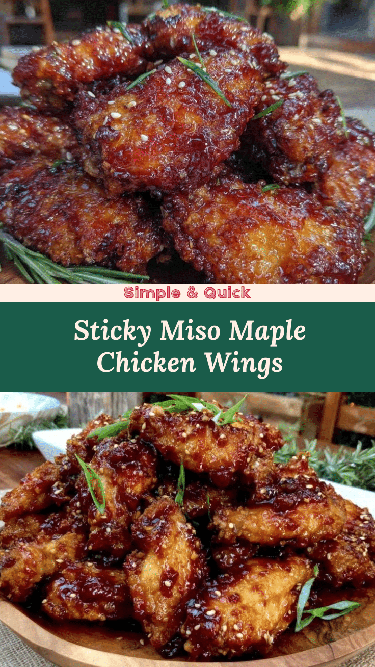 flavorful chicken wings sticky miso maple glaze recipe