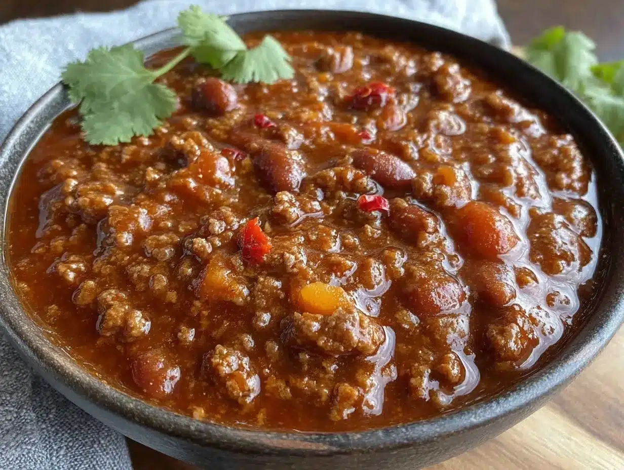 flavorful chili with cocoa powder and cinnamon preparation steps