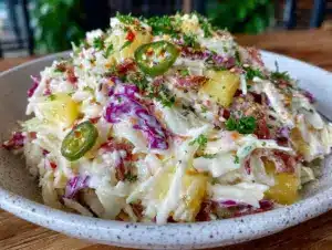 flavorful coleslaw with pineapple and jalapeño - featured image