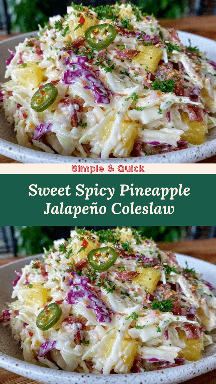 flavorful coleslaw with pineapple and jalapeño recipe