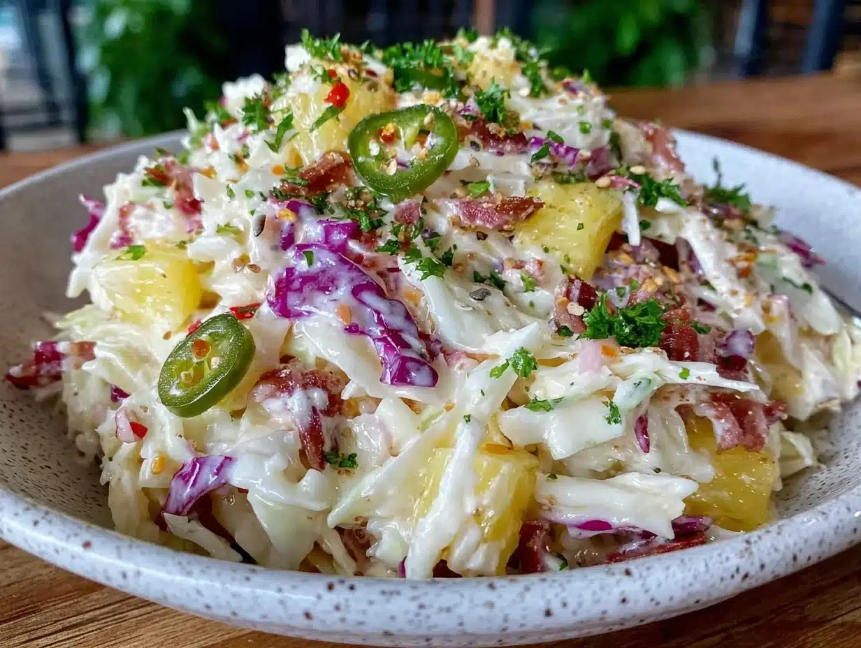 flavorful coleslaw with pineapple and jalapeño - featured image