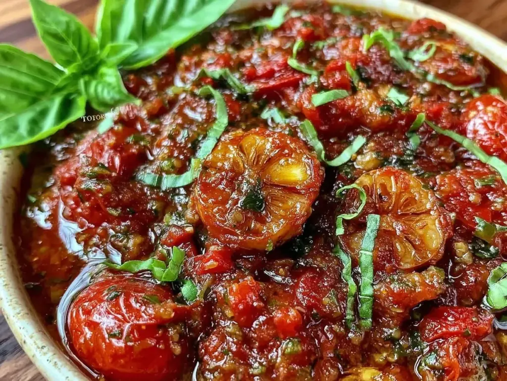 flavorful marinara sauce with roasted garlic - featured image