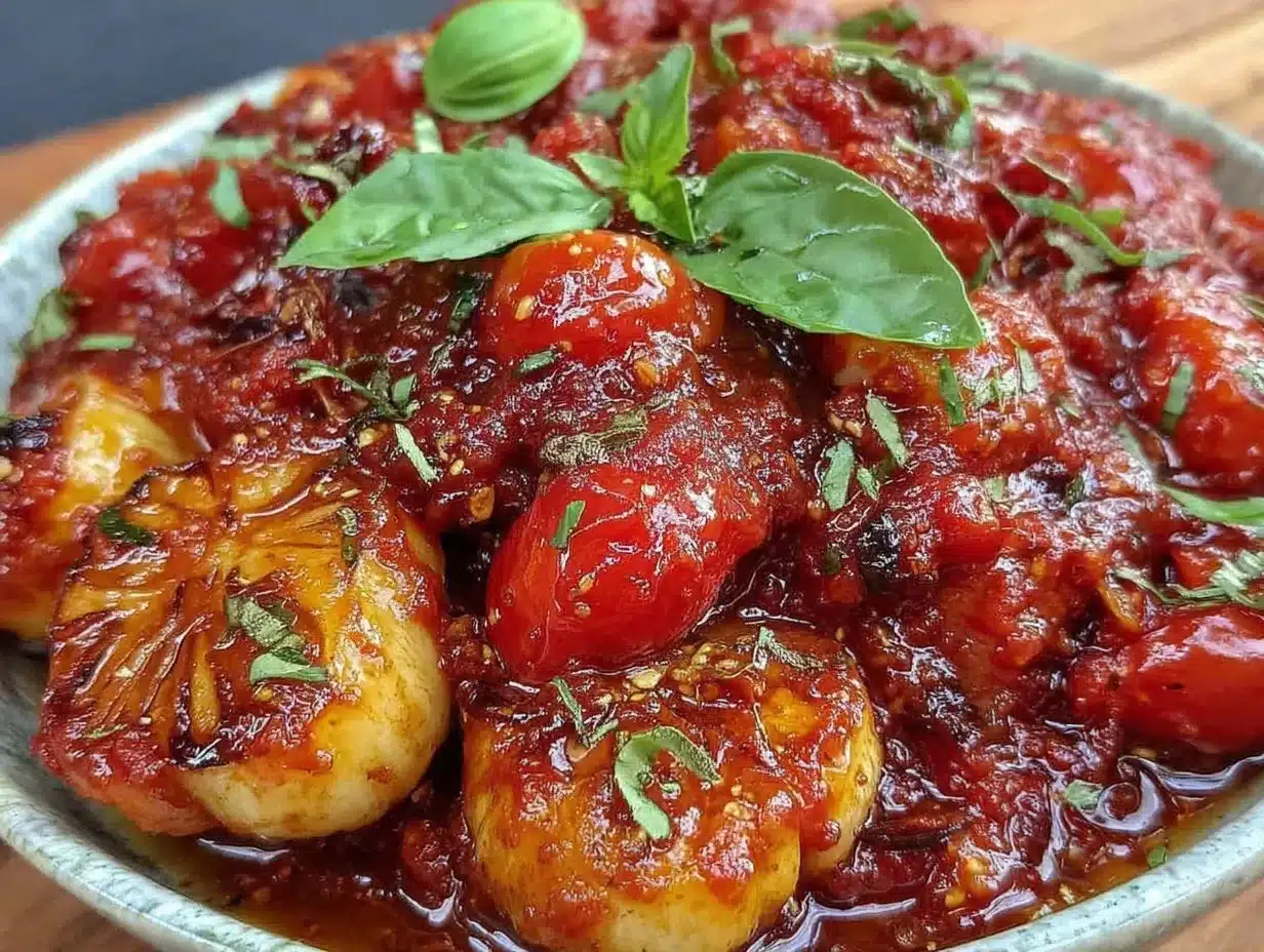 flavorful marinara sauce with roasted garlic preparation steps