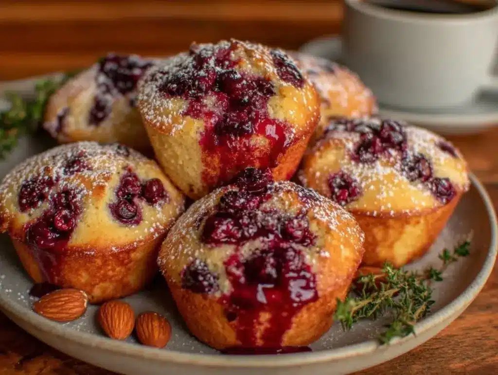 fluffy blueberry muffins almond flour - featured image