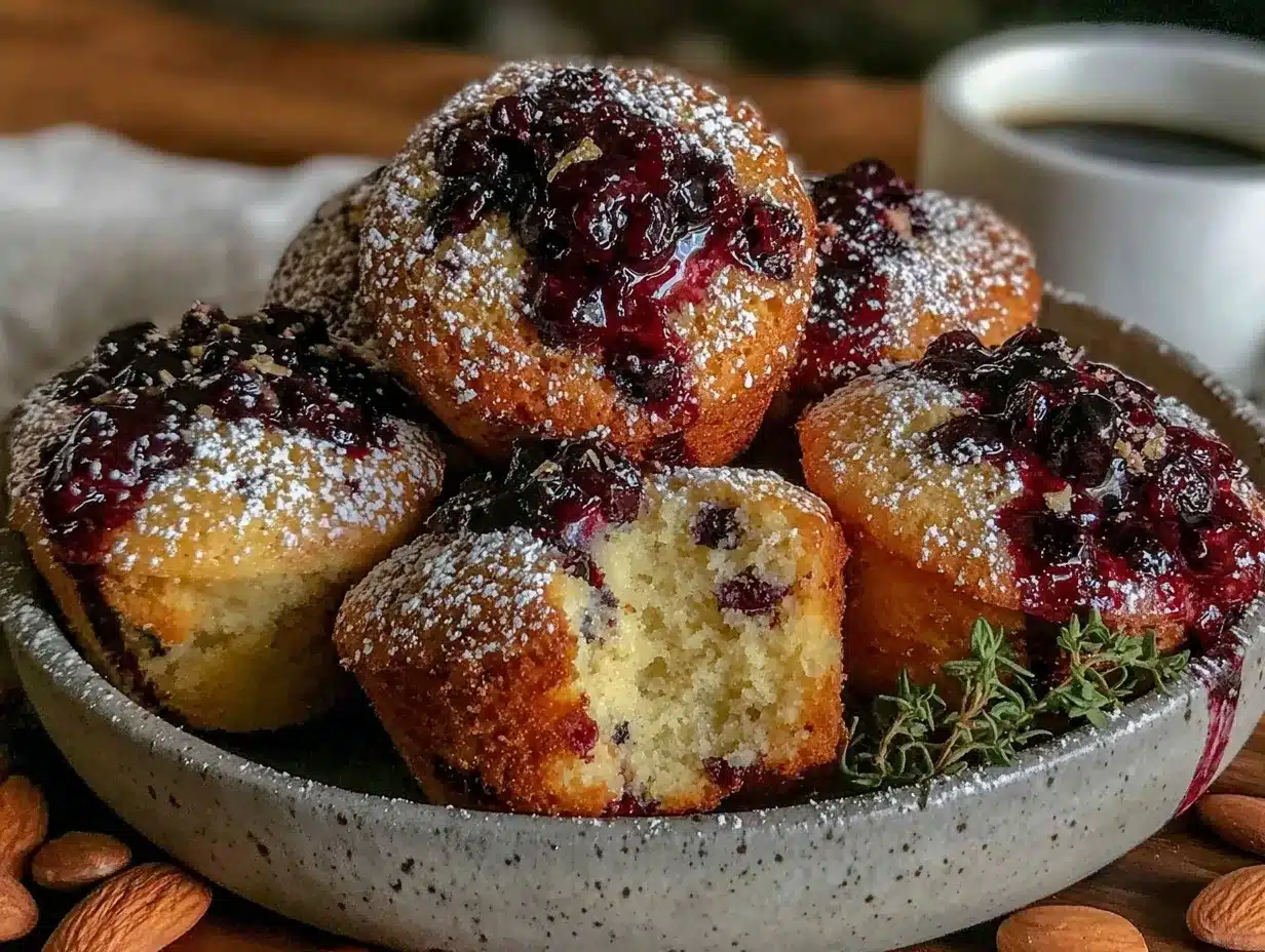 fluffy blueberry muffins almond flour preparation steps