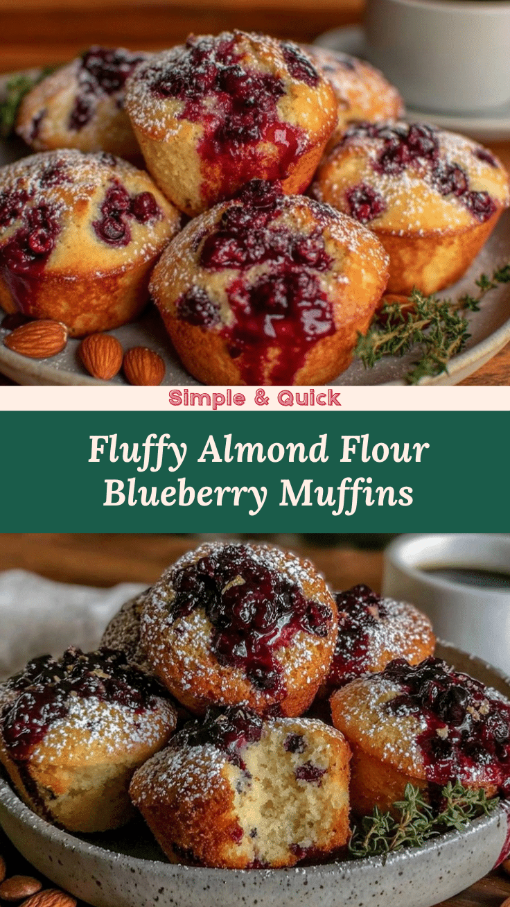 fluffy blueberry muffins almond flour recipe