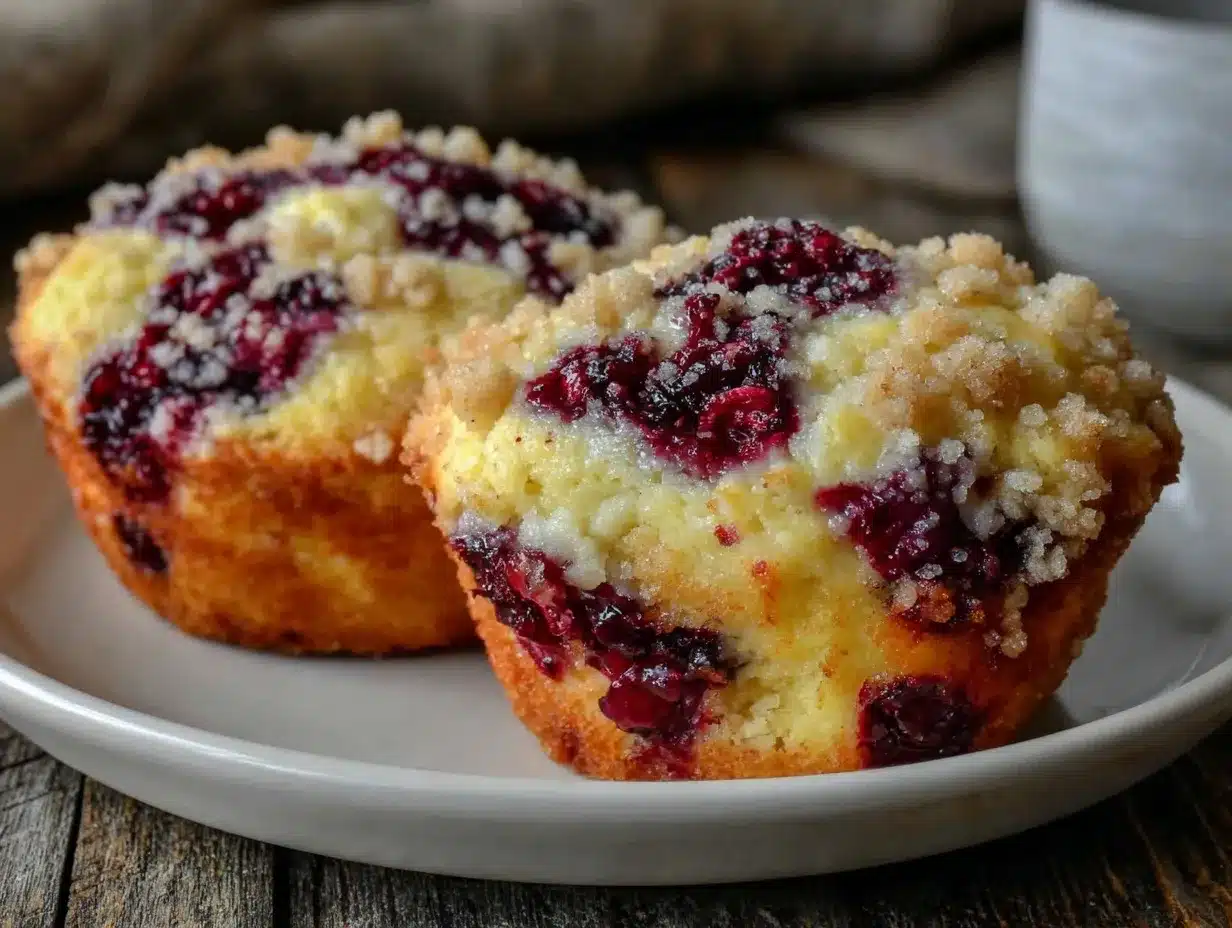 fluffy blueberry muffins with streusel crumble preparation steps