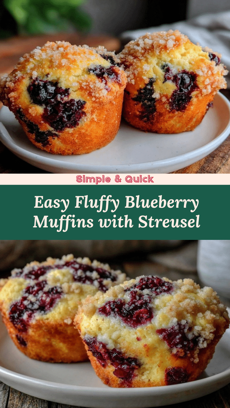 fluffy blueberry muffins with streusel crumble recipe