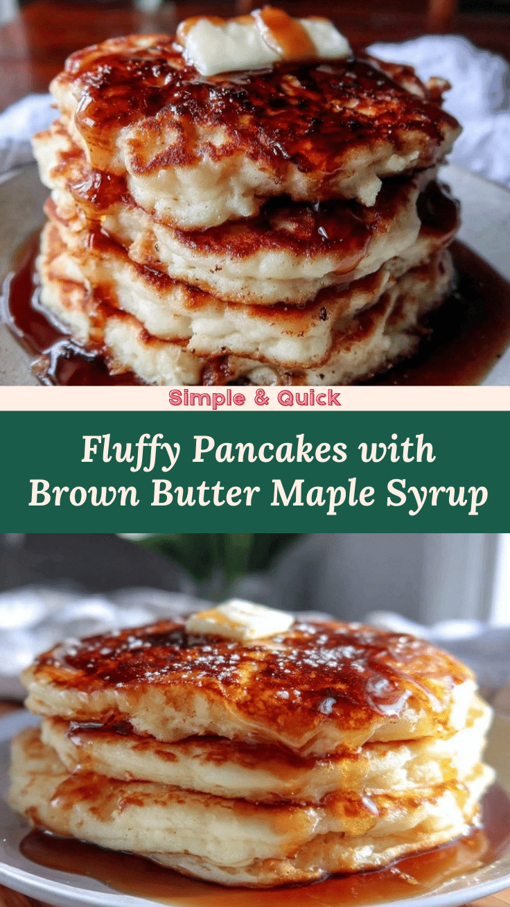 fluffy pancakes with brown butter maple syrup recipe
