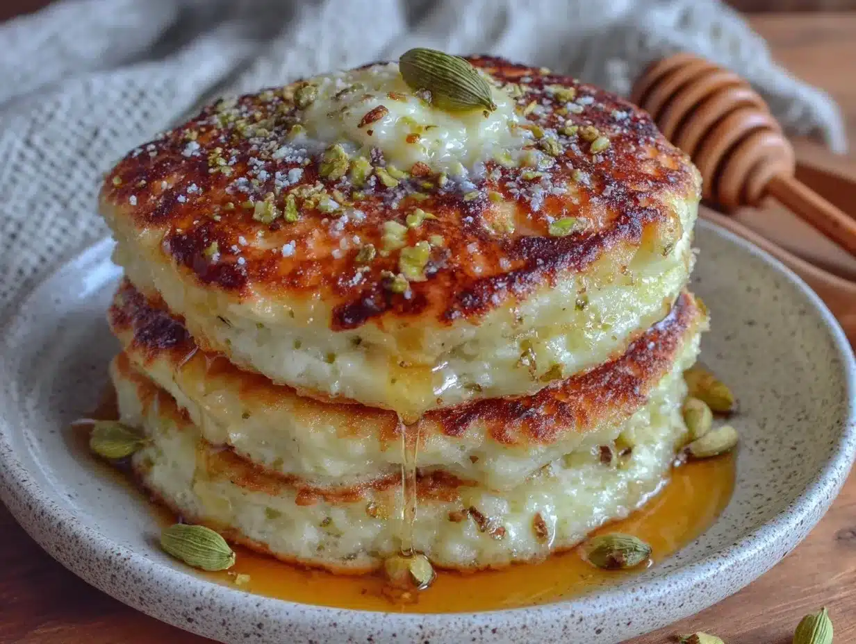 fluffy pancakes with cardamom honey butter preparation steps
