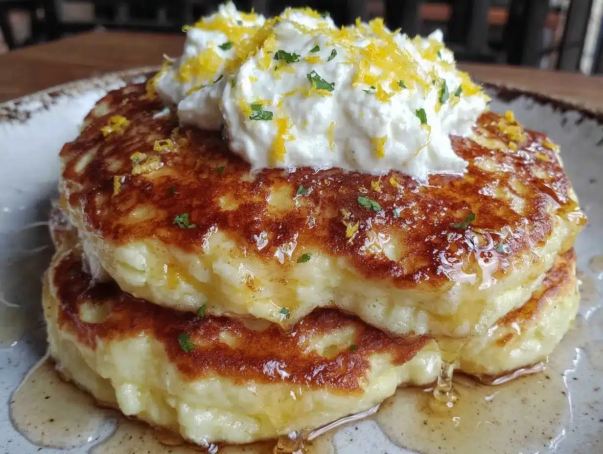 fluffy pancakes with ricotta and lemon zest preparation steps