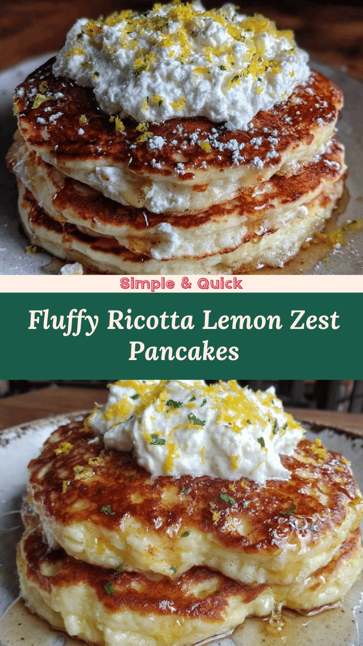 fluffy pancakes with ricotta and lemon zest recipe