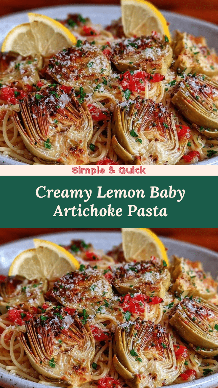 fresh baby artichoke and lemon pasta recipe