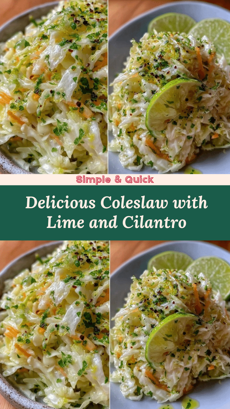 fresh coleslaw with lime and cilantro recipe