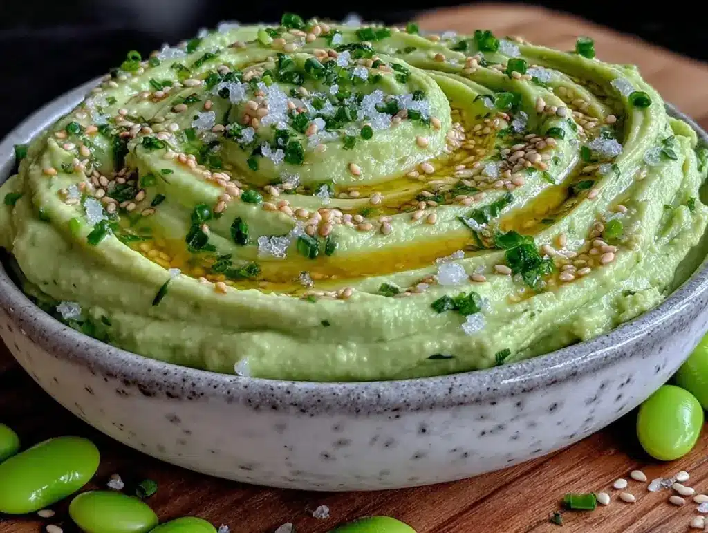 fresh edamame hummus - featured image