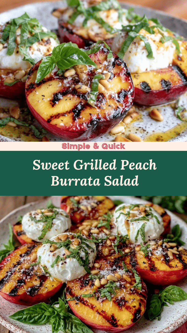 fresh grilled peach and burrata salad recipe