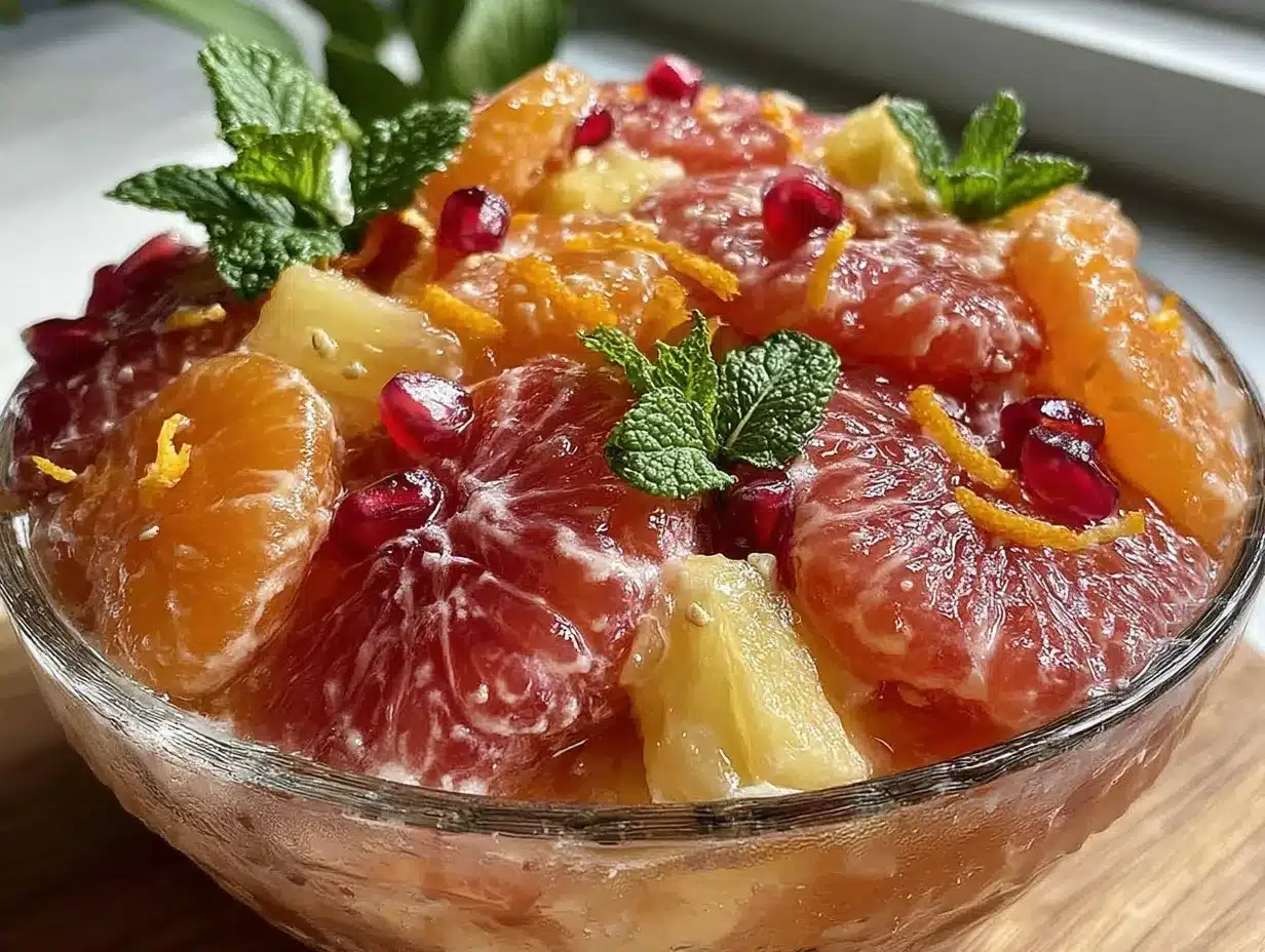 fresh mimosa bar fruit salad preparation steps