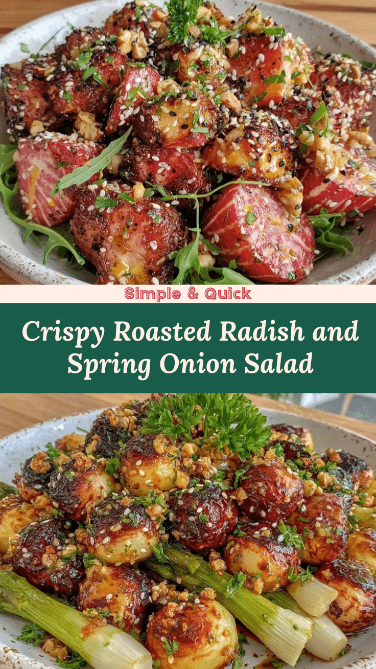 fresh roasted radish and spring onion salad recipe