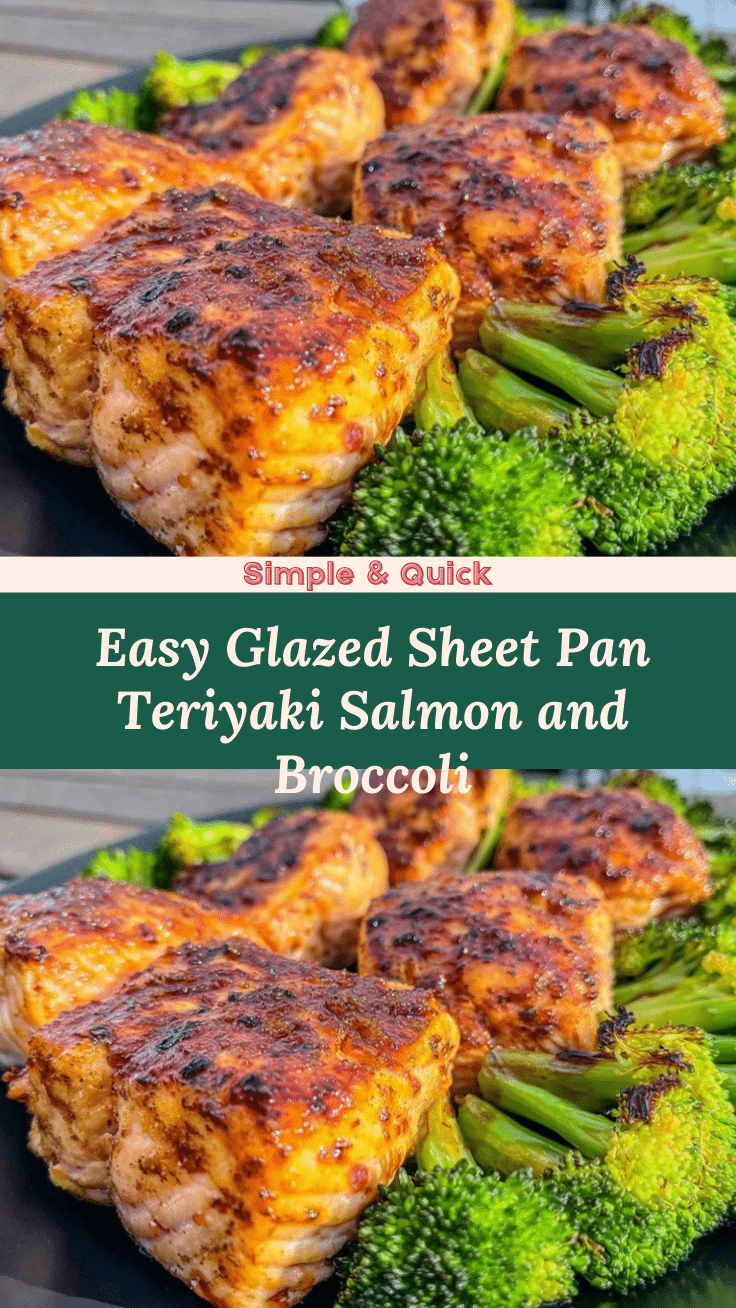 glazed sheet pan teriyaki salmon and broccoli recipe