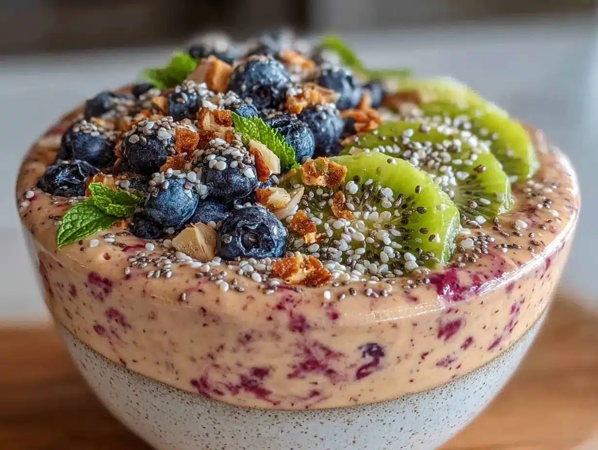 healthy gestational diabetes smoothie bowl preparation steps