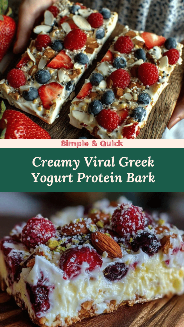 healthy Greek yogurt protein bark recipe
