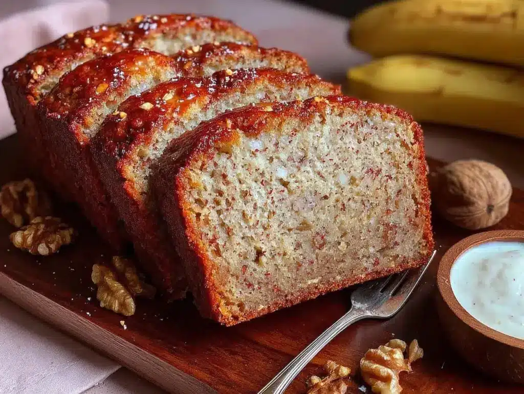 healthy high protein banana bread recipe - featured image