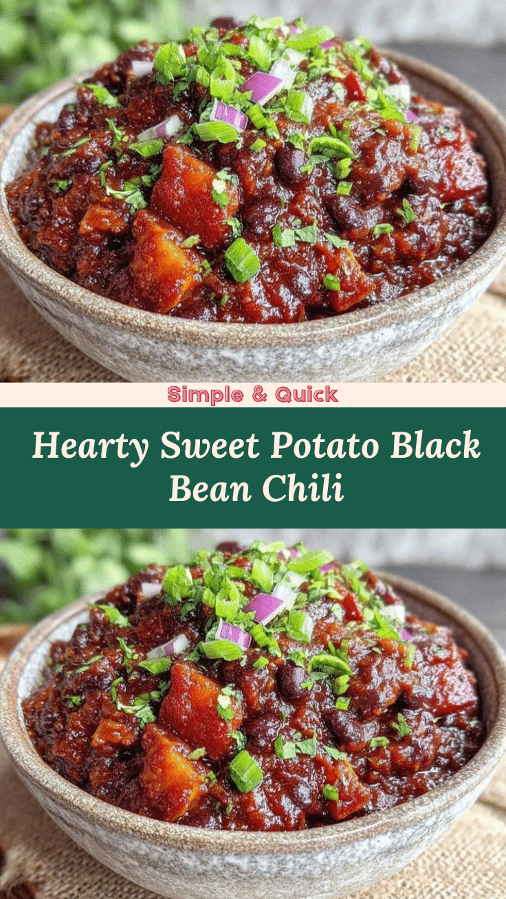 hearty chili with sweet potato and black beans recipe