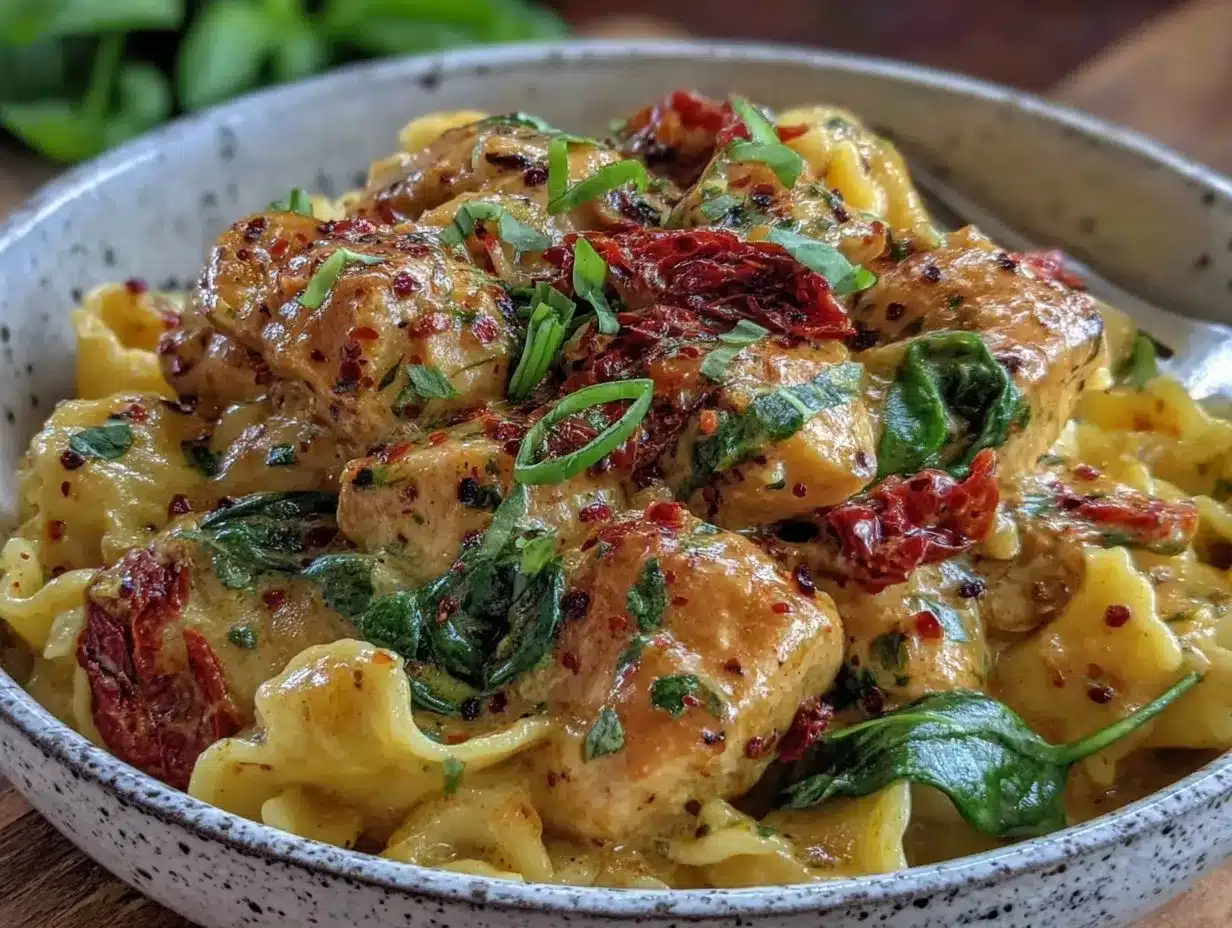 instant pot tuscan chicken pasta preparation steps