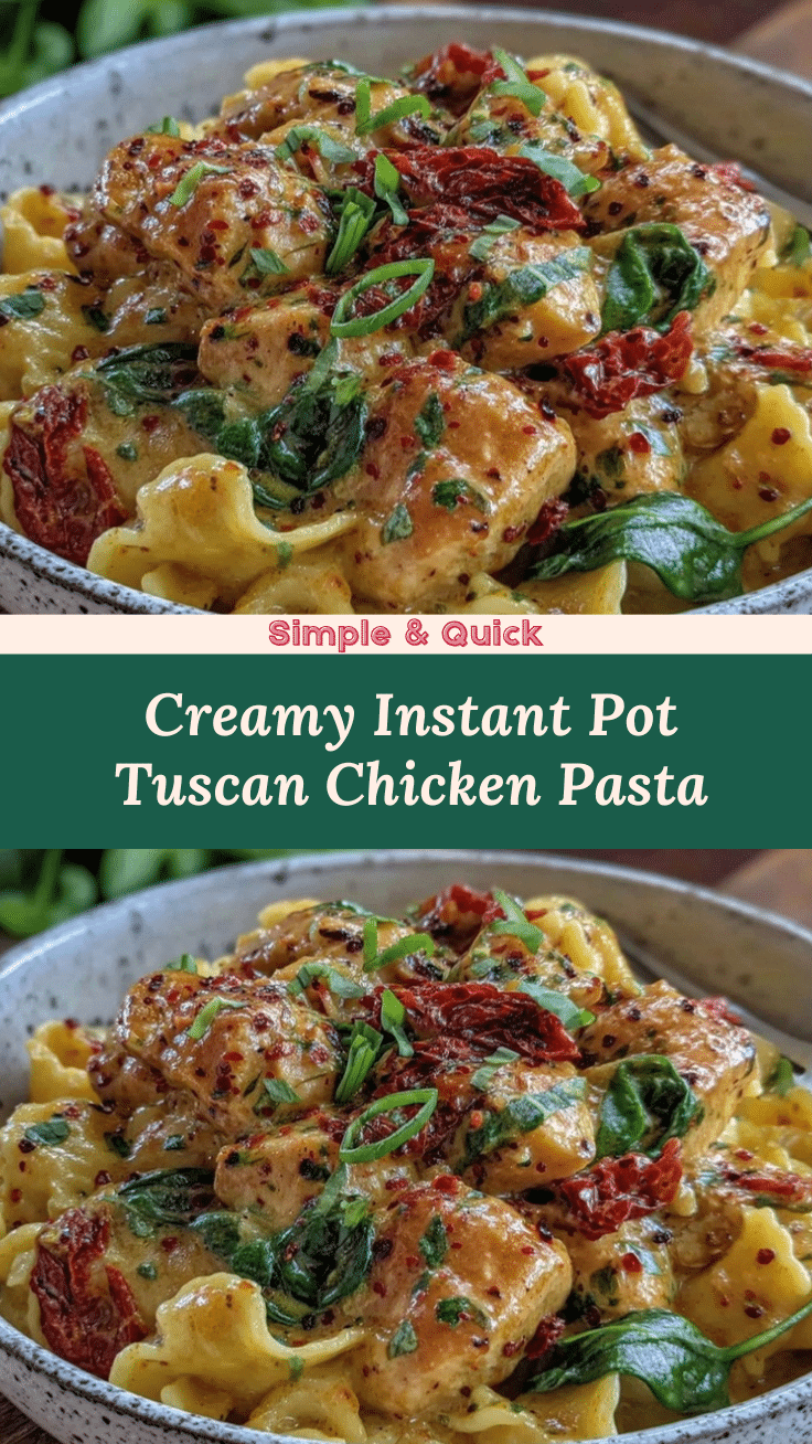 instant pot tuscan chicken pasta recipe