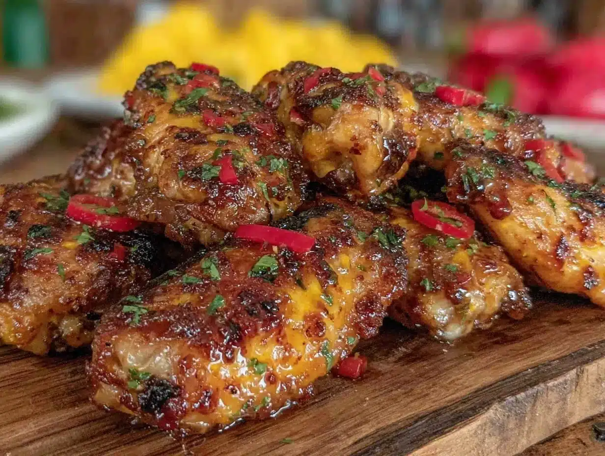 mango habanero chicken wings preparation steps