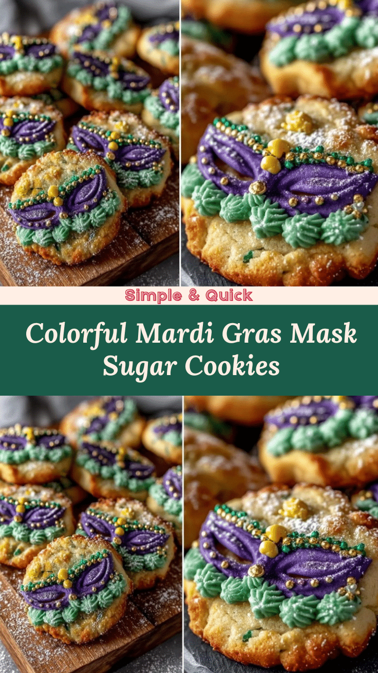 Mardi Gras mask sugar cookies recipe