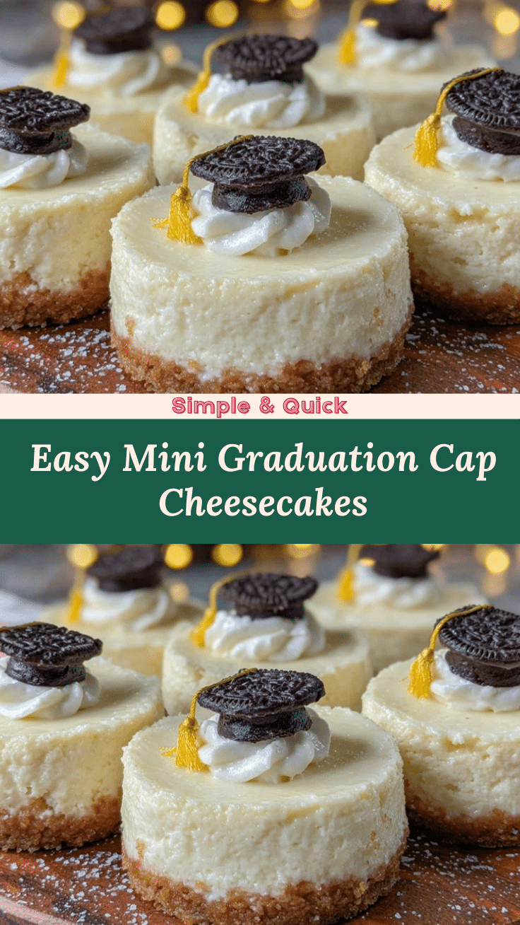 mini graduation cap cheesecakes recipe