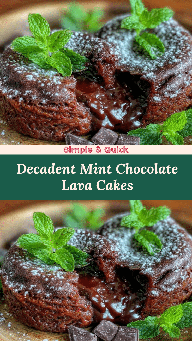 mint chocolate lava cakes recipe