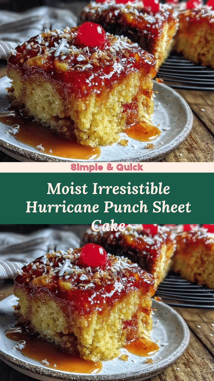moist hurricane punch sheet cake recipe