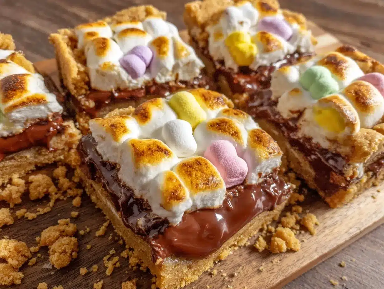 Peeps smores bars preparation steps