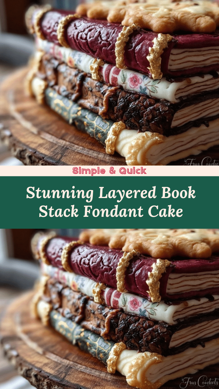 perfect book stack fondant cake recipe