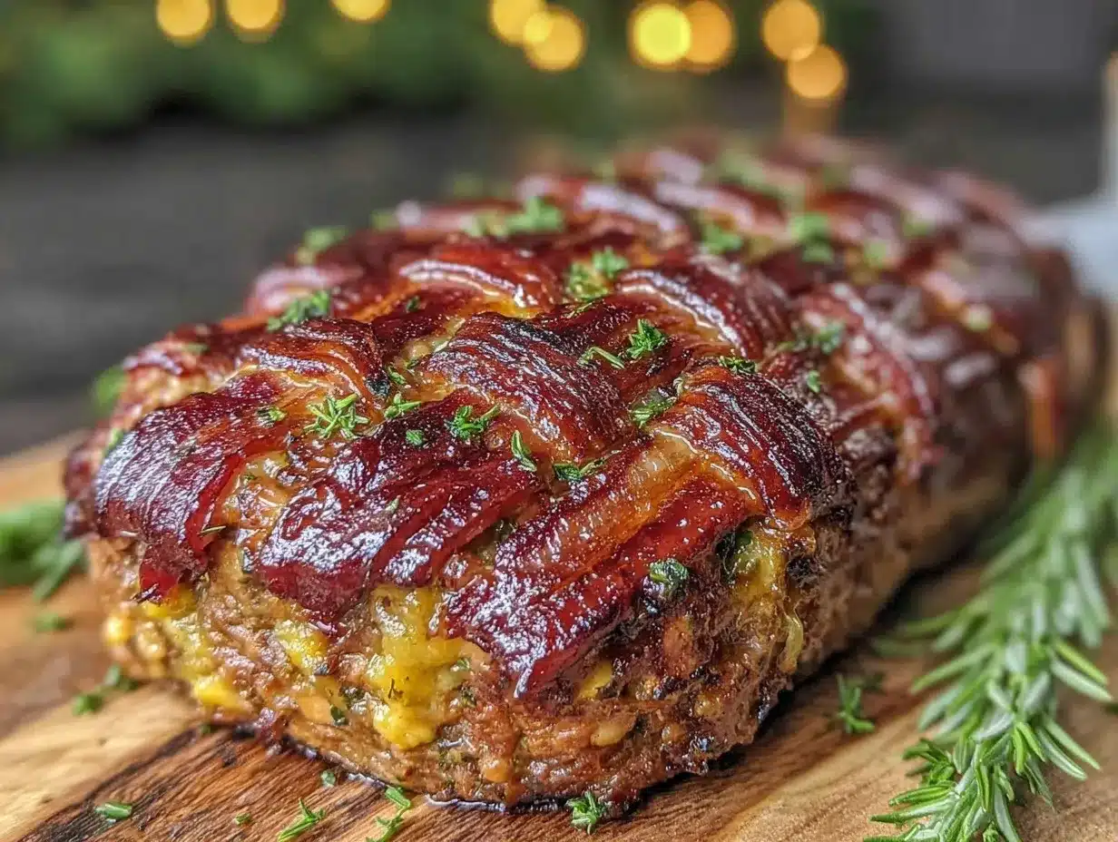 perfect meatloaf with crispy bacon weave topping preparation steps