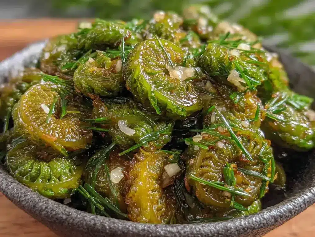 pickled fiddlehead ferns - featured image